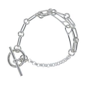 Hermes Chaine Dancre Punk Bracelet ST AG 925 Silver Accessorie